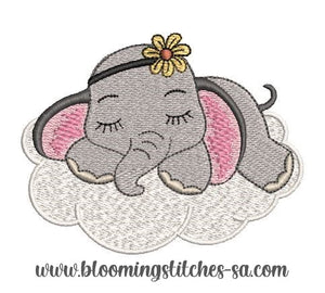 Elephant with daisy 2