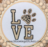 LOVE & Leopard paw print