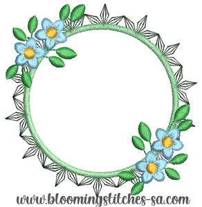 Floral Geometric Wreath