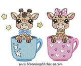 Giraffes in cups SET