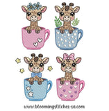 Giraffes in cups SET