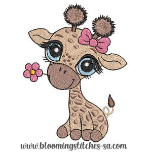 Giraffe with bow