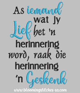 Herinnering Geskenk