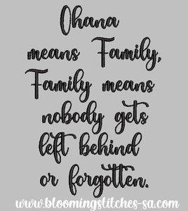 Ohana Saying