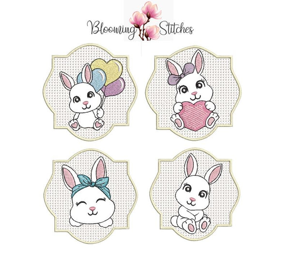 Reversed Silhouette Bunnies SET 3