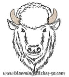 Bison Head Line Design