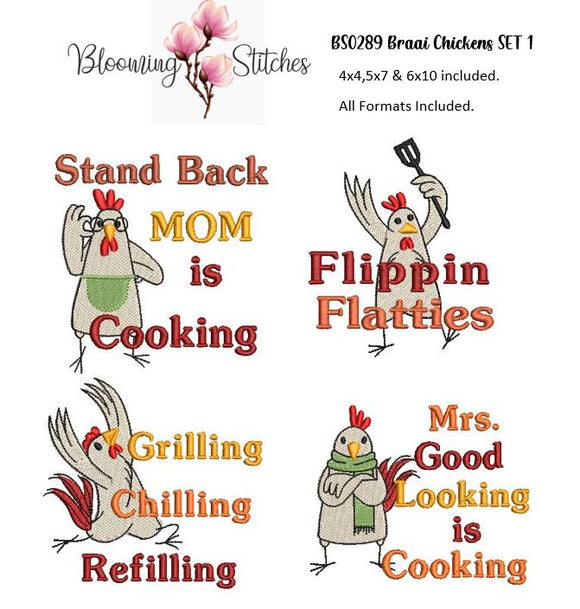 Braai Chickens SET 1 (English)