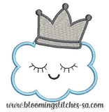 Cloud With Crown Appliqué