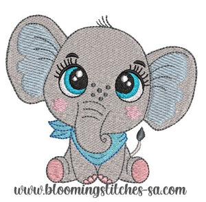 Elephant with bandana