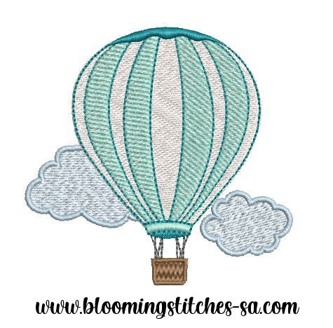 Hot Air Balloon with clouds