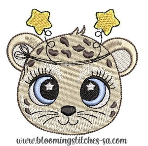 Leopard with stars headband