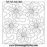 Daisy Stippling Quilt Block