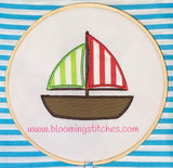 Sail Boat Appliqué