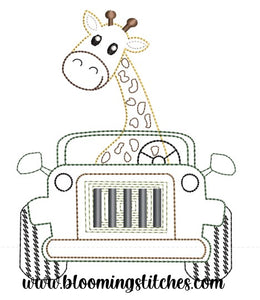 Safari Giraffe Jeep Lines