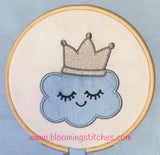 Cloud With Crown Appliqué