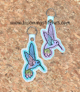 Hummingbird Appliqué Key Fob